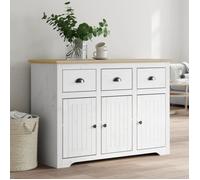 vidaXL Buffet BODO blanc et marron 115x43x79,5 cm bois massif de pin 355066