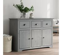 Vidaxl Buffet Bodo Gris 115x43x79,5 Cm Bois Massif De Pin Gris