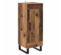 vidaXL Buffet Bois Ancien 34,5 x 34 x 90 cm Bois d'ingénierie et Fer, Buffet Moderne, Design rectangulaire, Bois Composite résistant, Grand Espace de Rangement, Meuble Indoor élégant