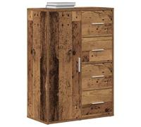 Buffet Bas - vidaXL - Bois Massif Récupéré - Finition Déchirée - Marron - 80 cm