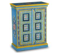 vidaXL Buffet Bois massif de manguier Peinture manuelle turquoise