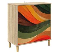 vidaXL Buffet Bonn Sonoma 69 x 33 x 75 cm Bois d'ingénierie, Buffet rectangulaire Moderne, Grand Espace de Rangement pour Salon et Salle à Manger, Meuble Tendance pour la Maison