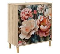 vidaXL Buffet BORNE Sonoma 69 x 33 x 75 cm Bois d'ingénierie, Buffet rectangulaire Moderne, Grand Espace de Rangement pour Salon et Salle à Manger, Meuble Tendance pour la Maison