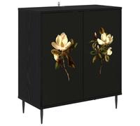 vidaXL Buffet Bremen Chêne Noir 69 x 33 x 76 cm Bois d'ingénierie, Buffet rectangulaire Moderne, Meuble de Rangement Chic pour Salon et Salle à Manger, Solution Pratique pour la Maison