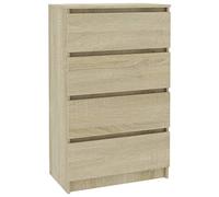 Vidaxl Buffet Chêne Sonoma 60x35x98,5 Cm Aggloméré Brun