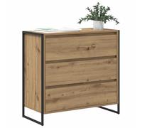 vidaXL Buffet Chêne Artisan 79 x 36 x 75.5 cm Bois d'ingénierie, Buffet rectangulaire Moderne, Rangement Durable, Meuble Minimaliste, décoration Fonctionnelle, Style Chic