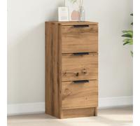 Vidaxl Buffet Chêne Artisanal 30x30x70 Cm Bois D'ingénierie Marron