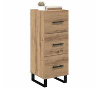 vidaXL Buffet avec tiroir Chêne artisanal 34,5 x 34 x 90 cm – Rustique en bois
