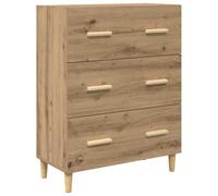 vidaXL Buffet chêne Artisanal 34 x 69.5 x 90 cm Bois d'ingénierie, Meuble de Salon élégant, Design Minimaliste, bahut rectangulaire, Rangement Multifunction, Rangement organisé