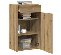 vidaXL Buffet Chêne Artisanal 50 x 42,5 x 93 cm | Idéal pour ranger tous vos ustensiles de cuisine, La surface mate apporte une touche stylée, Fabriqué en chêne massif,