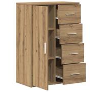vidaXL Buffet Artisan 862265 – Chêne massif, étagères réglables, tiroirs