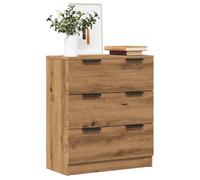 vidaXL Buffet chêne artisanal 60x30x70 cm bois d'ingénierie, meuble de rangement, placard, meuble d'entrée, meuble buffet 856835