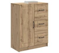 vidaXL Buffet Chêne Artisanal 66 x 34,5 x 87 cm Bois d'ingénierie, Buffet élégant, Design rectangulaire, Rangement Moderne, Un Grand Espace pour Tout Organiser à la Maison