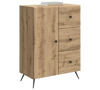 vidaXL Buffet Chêne Artisanal 66 x 34,5 x 90 cm Bois d'ingénierie, Salon, Vaisselier Moderne, Rangement spacieux, Salle à Manger, Organisation intérieure, Polyvalent, Mobilier de Maison