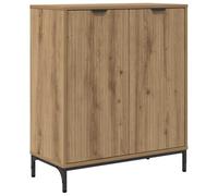 vidaXL Buffet chêne Artisanal 69,5 x 33 x 82 cm Bois d'ingénierie, Meuble de Rangement Moderne, Buffet élégant, Solution Chic pour Votre Salle à Manger, Pratique et stylé