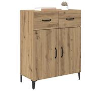 vidaXL Buffet Chêne Artisanal – Bois d'ingénierie 69,5×34×90 cm – Rangement moderne