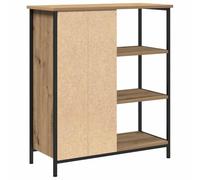 vidaXL Buffet chêne Artisanal 70 x 30 x 80 cm Bois d'ingénierie, Serveur de Buffet élégant, Rangement Compact, Design rectangulaire, Finition Bois et métal, Meuble Polyvalent pour la Salle à mang