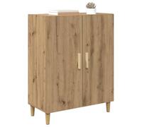 vidaXL Buffet Chêne artisanal 70x34x90 cm - 2 portes, pieds coniques, rangement spacieux