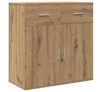 vidaXL Buffet chêne Artisanal 79 x 38 x 80 cm Bois d'ingénierie, Salle à Manger, Table rectangulaire, Style Rustique, Beaucoup de Rangement, tiroirs pour faciliter l'organisation