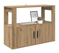 Buffet moderne en bois d'ingénierie - vidaXL - Chêne artisanal - 80x30x60 cm - 2 portes - Étagères intégrées