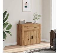 vidaXL Buffet chêne artisanal 80x33x70 cm - Bois d'ingénierie - Marron G