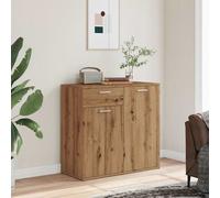 Vidaxl Buffet Chêne Artisanal 80x36x75 Cm Bois D'ingénierie Marron