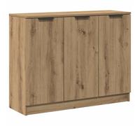 vidaXL Buffet chêne Artisanal 90,5x30x70 cm Bois d'ingénierie, Armoire, Armoire latérale, Armoire de Rangement, Armoire, Placard, Buffet Haut
