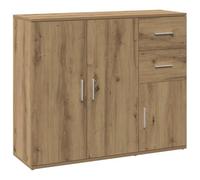 vidaXL Buffet Chêne artisanal 91 x 29,5 x 75 cm Bois d'ingénierie Multicolore
