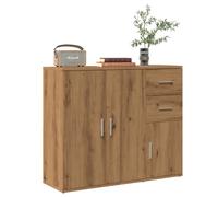 vidaXL Buffet Chêne artisanal 91 x 29,5 x 75 cm Bois d'ingénierie Multicolore