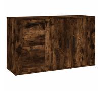 Vidaxl Buffet Chêne Fumé 100x33x59,5 Cm Bois D'ingénierie Multicolore