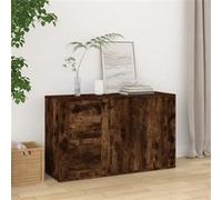 vidaXL Buffet Chêne fumé 100x33x59,5 cm Bois d'ingénierie821001 Marron G