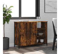 vidaXL Buffet, Meuble de Rangement avec Porte, Armoire latérale, Organisateur de Salon Maison Intérieur Chêne Fumé Bois d'Ingénierie