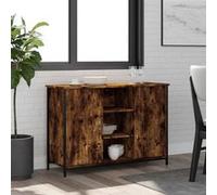 vidaXL Buffet, Meuble de Rangement avec Porte, Armoire latérale, Organisateur de Salon Maison Intérieur Chêne Fumé Bois d'Ingénierie