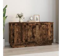 vidaXL Buffet chêne fumé 102x35x55 cm bois d'ingénierie Ce buffet classique, au look intemporel, est conçu pour être un excellent supplément à votre maison. Matériau durable : le bois d'ingénierie est