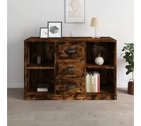 vidaXL Buffet, Armoire Latérale, Placard de Rangemen, Organisateur de Salon Salle de Séjour Intérieur, Moderne, Chêne Fumé Bois d'Ingénierie Marron