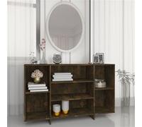 vidaXL Buffet chêne fumé 120x30x75 cm bois d'ingénierie813065 Brun G