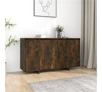 vidaXL Buffet chêne fumé 135x41x75 cm bois d'ingénierie813056 Brun G