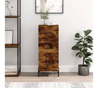 Vidaxl Buffet Chêne Fumé 34,5x34x90 Cm Bois D'ingénierie Multicolore