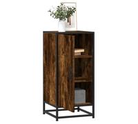 vidaXL Buffet chêne fumé – 35,5×35×76 cm – bois d'ingénierie et métal – 848941
