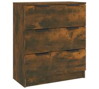 Vidaxl Buffet Chêne Fumé 60x30x70 Cm Bois D'ingénierie Marron