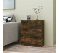 vidaXL Buffet Chêne fumé 60x30x70 cm Bois d'ingénierie816985 Brun G