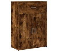 vidaXL Buffet chêne fumé 60x30x84 cm Bois d'ingénierie, Armoire de Rangement, Meuble d'entrée, Meuble d'appoint, Meuble de Rangement de Cuisine