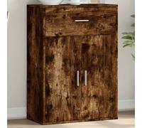 vidaXL Buffet chêne fumé 60x30x84 cm Bois d'ingénierie, Armoire de Rangement, Meuble d'entrée, Meuble d'appoint, Meuble de Rangement de Cuisine