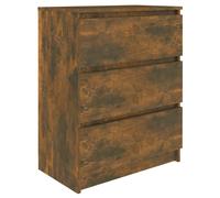Vidaxl Buffet Chêne Fumé 60x35x76 Cm Bois D'ingénierie Marron