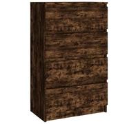 Vidaxl Buffet Chêne Fumé 60x35x98,5 Cm Bois D'ingénierie Multicolore