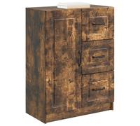 vidaXL Buffet Chêne fumé 66 x 34,5 x 87 cm Bois d'ingénierie, Buffet élégant, Design rectangulaire, Rangement Moderne, Un Grand Espace pour Tout Organiser à la Maison