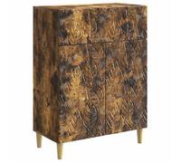 vidaXL Buffet Chêne fumé 66 x 34,5 x 90 cm Bois d'ingénierie, Buffet Vintage, Meuble rectangulaire pour Salon, Rangement spacieux, bel élément décoratif à la Maison