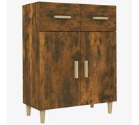Vidaxl Buffet Chêne Fumé 69,5x34x89 Cm Bois D'ingénierie Multicolore