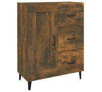 Vidaxl Buffet Chêne Fumé 69,5x34x90 Cm Bois D'ingénierie Multicolore