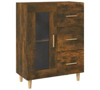 Vidaxl Buffet Chêne Fumé 69,5x34x90 Cm Bois D'ingénierie Multicolore